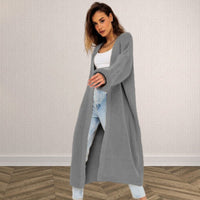 Mina Knit Cardigan with Long Sleeve in Grey