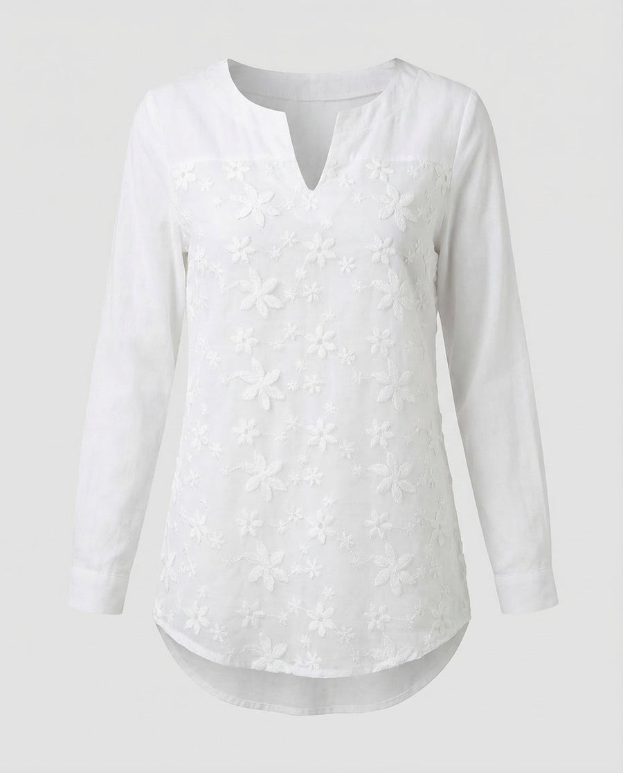 Mina Linen Tunic in White
