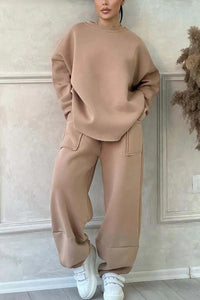 Mina Set with Pockets and Oversized in Khaki