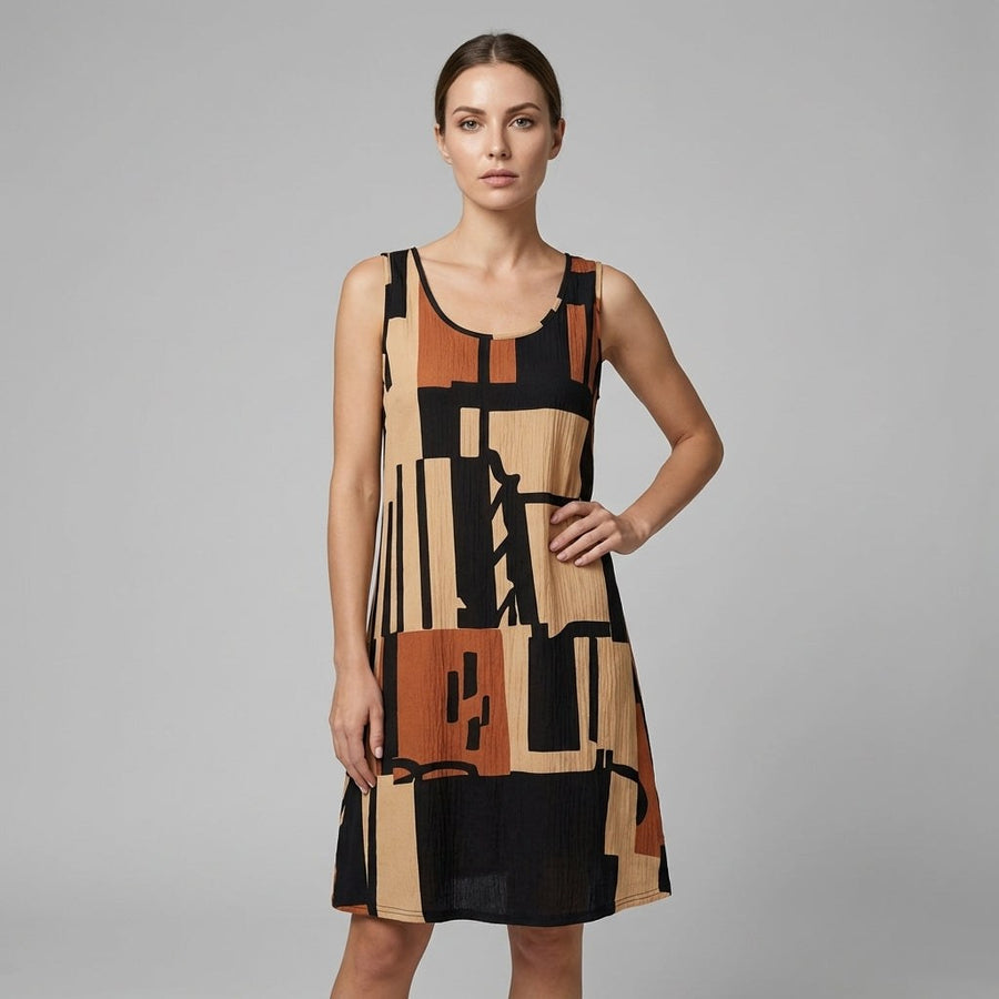 Mira Shift Mini Dress in Sand