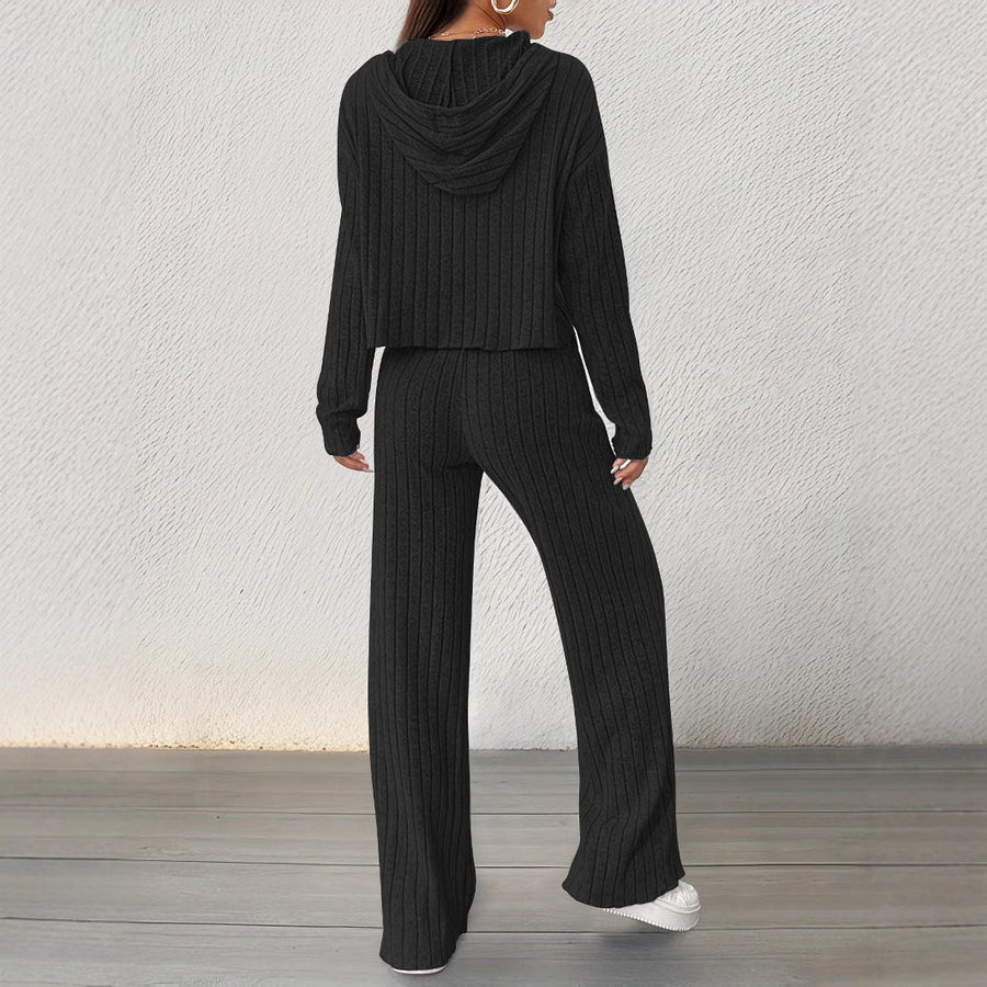 Mirabel Casual Knit Set with Hood