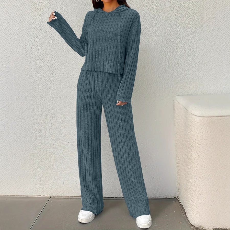 Mirabel Casual Knit Set with Hood