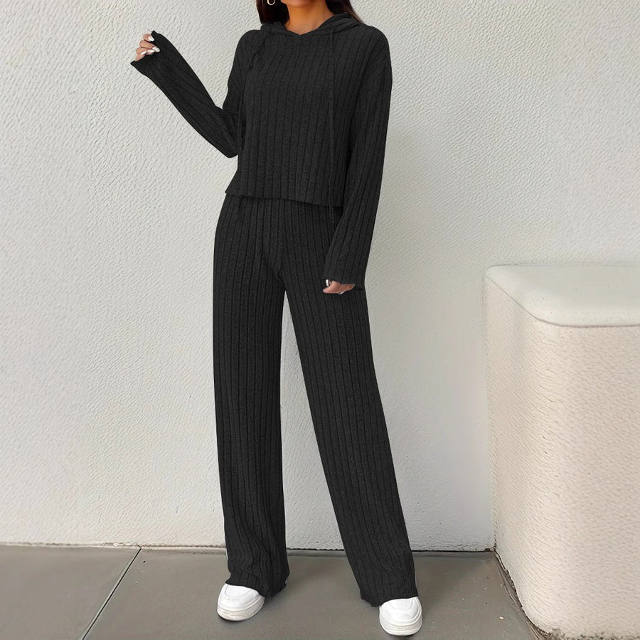 Mirabel Casual Knit Set with Hood