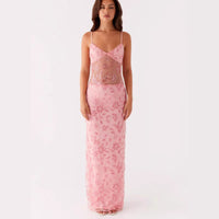 Mirabel Elegant Lace Maxi Dress