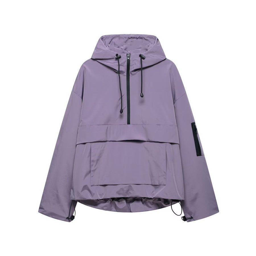 Mirabel Lightweight Jacket with Pockets in Purple