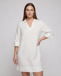 Mirabel Linen Dress with V-Neck