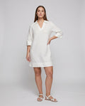 Mirabel Linen Dress with V-Neck