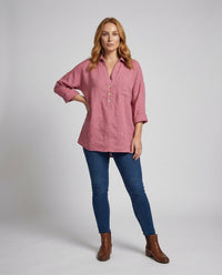 Mirabel Linen Shirt with Button Front