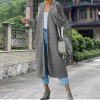 Miranda Casual Knit Coat in Dark Grey
