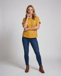 Miranda Linen Blouse with Button Front