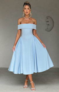 Selin Midi Dress – Blue