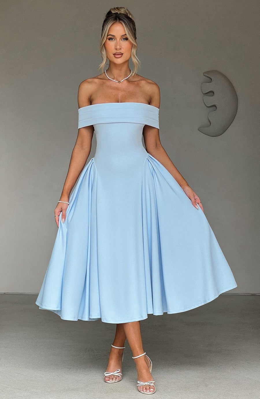 Selin Midi Dress – Blue
