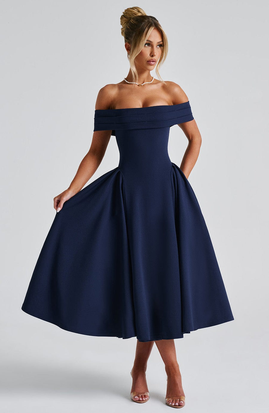 Selin Midi Dress – Navy