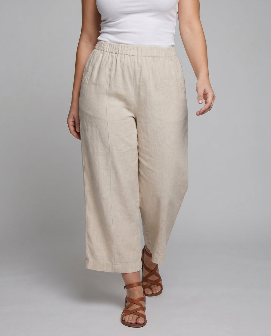 Miranda Relaxed Linen Bag with Elastic Waist and Pockets