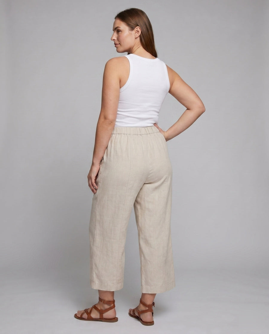 Miranda Relaxed Linen Bag with Elastic Waist and Pockets