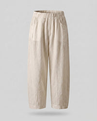 Miranda Relaxed Linen Bag with Elastic Waist and Pockets in Linen