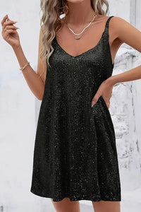 Miravelle Women's Sequin Party Dress Mini in Black