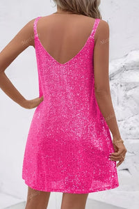 Miravelle Women's Sequin Party Dress Mini in Purple