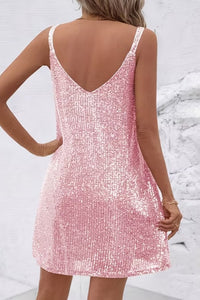 Miravelle Women's Sequin Party Dress Mini in Silver