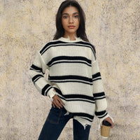 Mireille Casual Knit Sweater in White