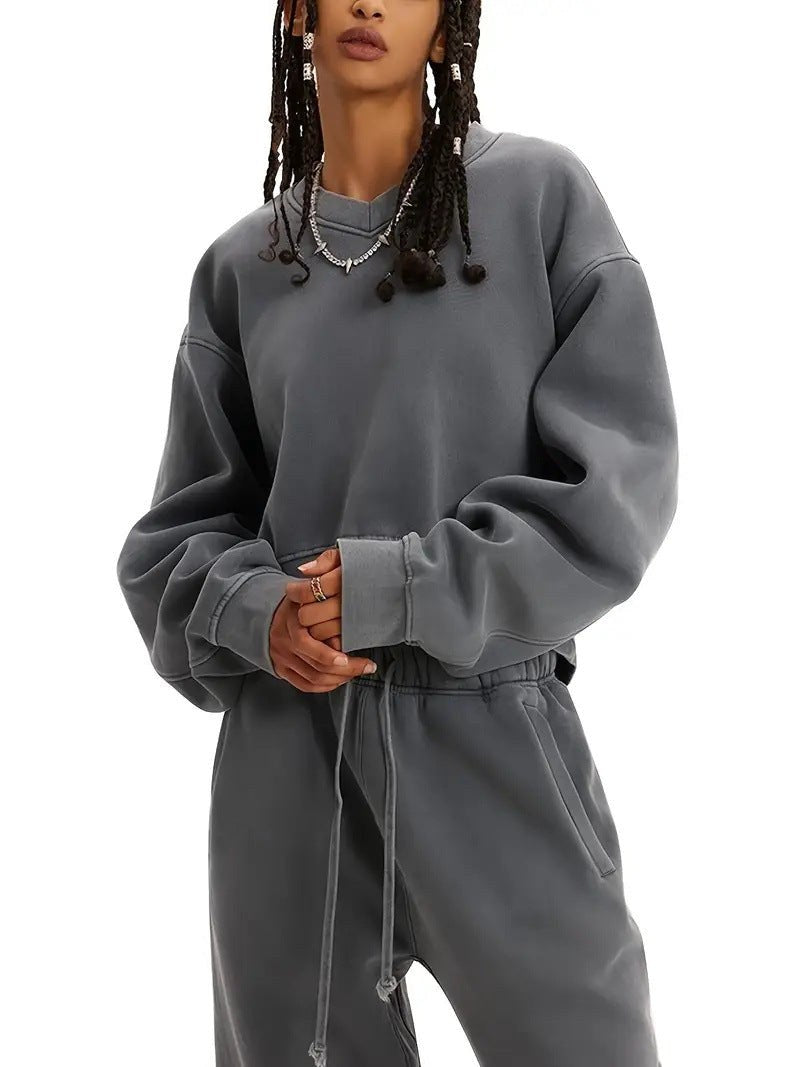 Mireille Casual Shirt with Oversized in Dark Grey