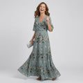 Mireille Women's Floral Wrap Maxi Dress