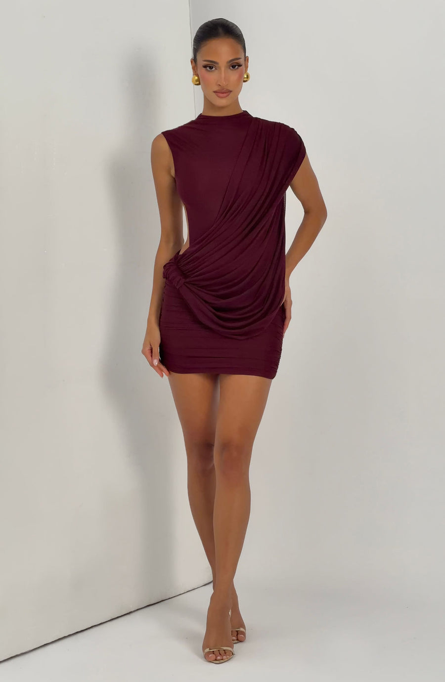 Enid Mini Dress – Cherry Lacquer