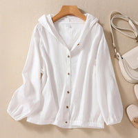 Miri™ Relaxed Hooded Shirt in White