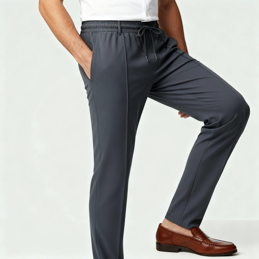 Mirko Elegant Trousers in Navy