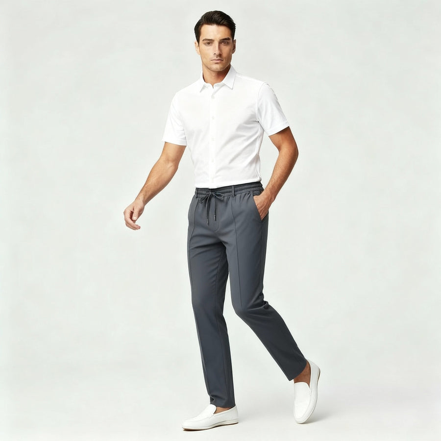 Mirko Elegant Trousers in Navy