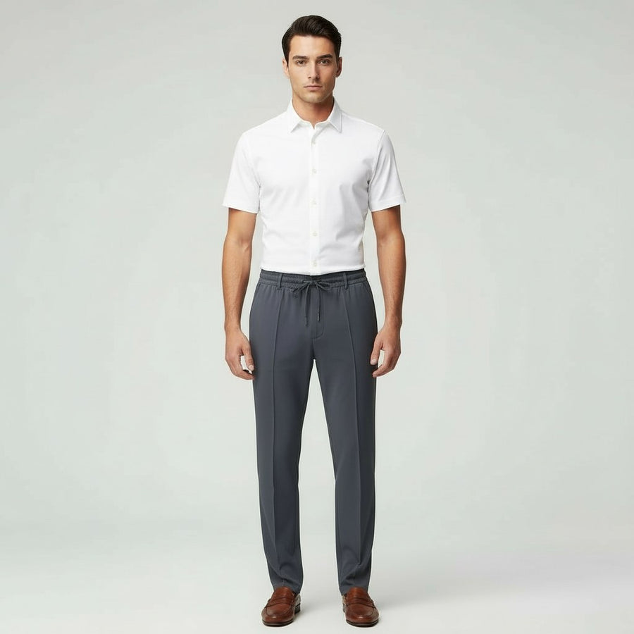Mirko Elegant Trousers in Navy