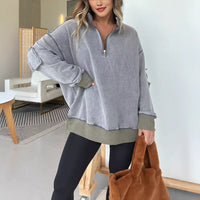 Moira Comfortable Sweater with Zip Front