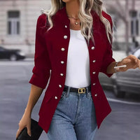 Moira Elegant Blazer in Wine Red