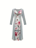 Moira Elegant Maxi Dress with Belted