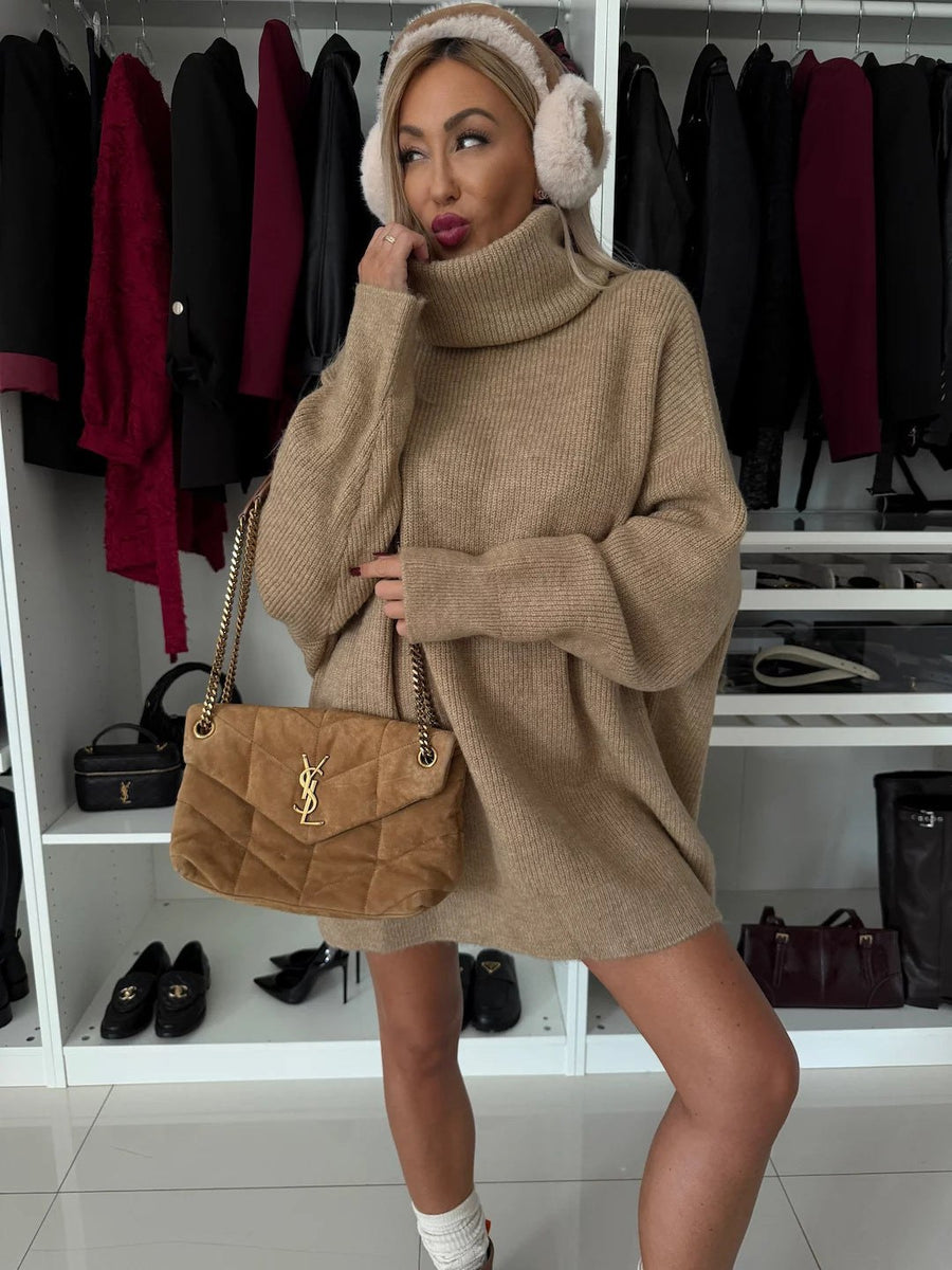 Moira Sweater with Oversized in Camel
