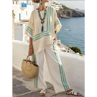 Molly™ Striped Two-Piece Set in White