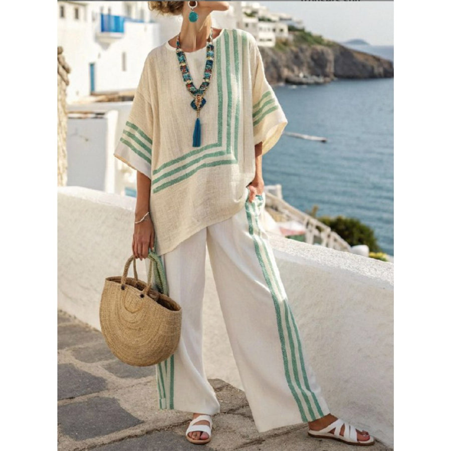 Molly™ Striped Two-Piece Set in White