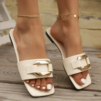 Monica Flat Sandals in Charcoal