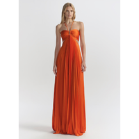 Monica | Halter Maxi Dress in Sunset Ember
