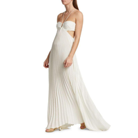 Monica | Halter Maxi Dress in White / Ivory