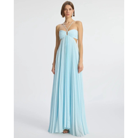 Monica | Halter Maxi Dress in Sky Mist
