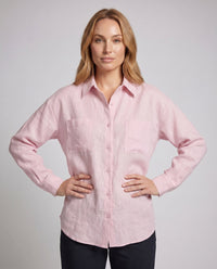 Monique Linen Blouse with Oversized