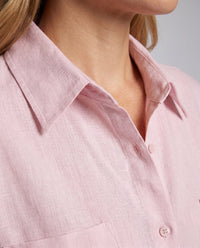 Monique Linen Blouse with Oversized