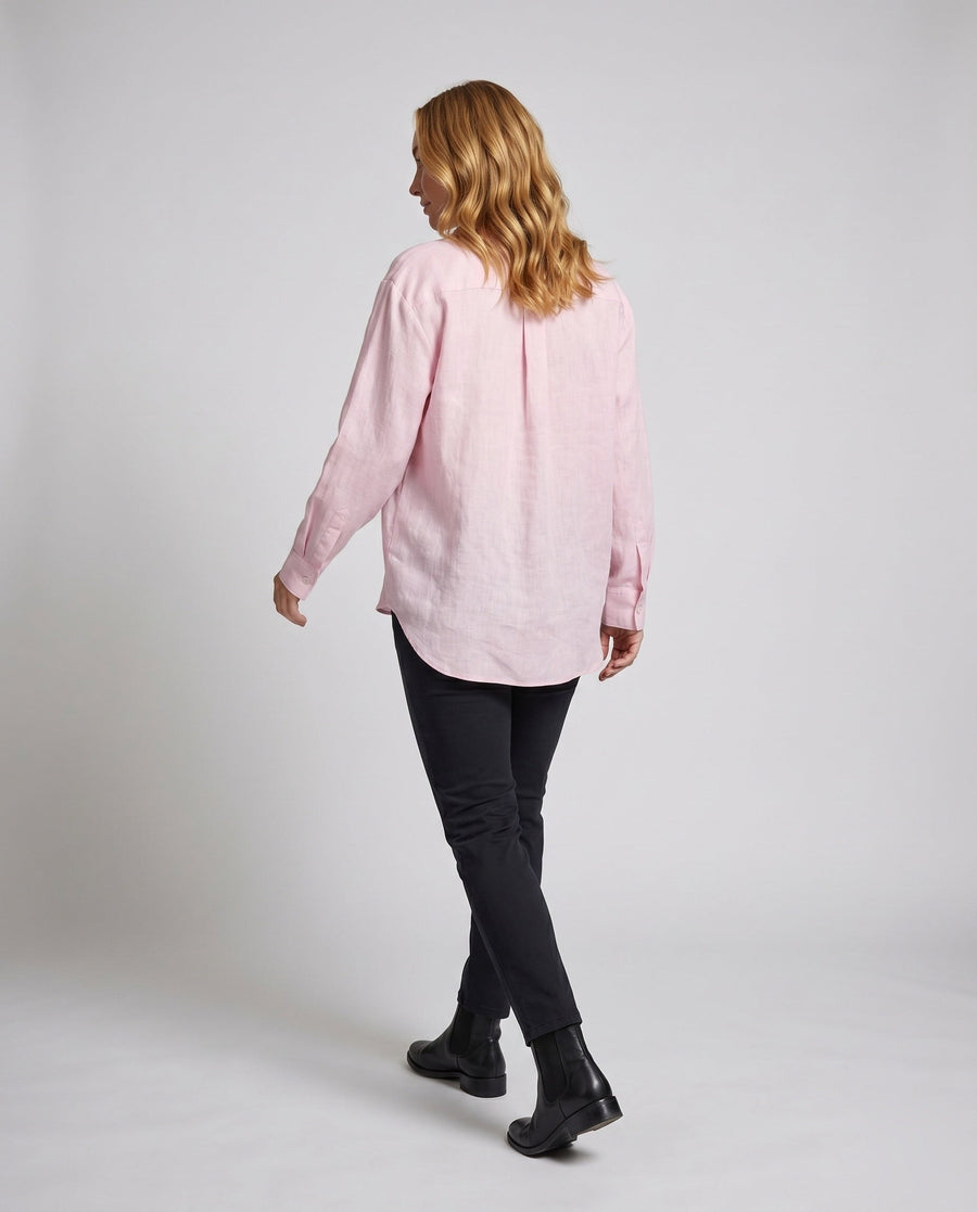 Monique Linen Blouse with Oversized