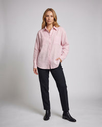 Monique Linen Blouse with Oversized