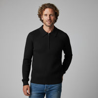 Monroe Merino Wool Ribbed Sweater in Charcoal