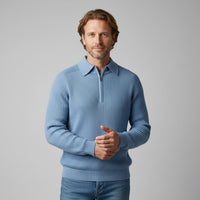 Monroe Merino Wool Ribbed Sweater in Charcoal