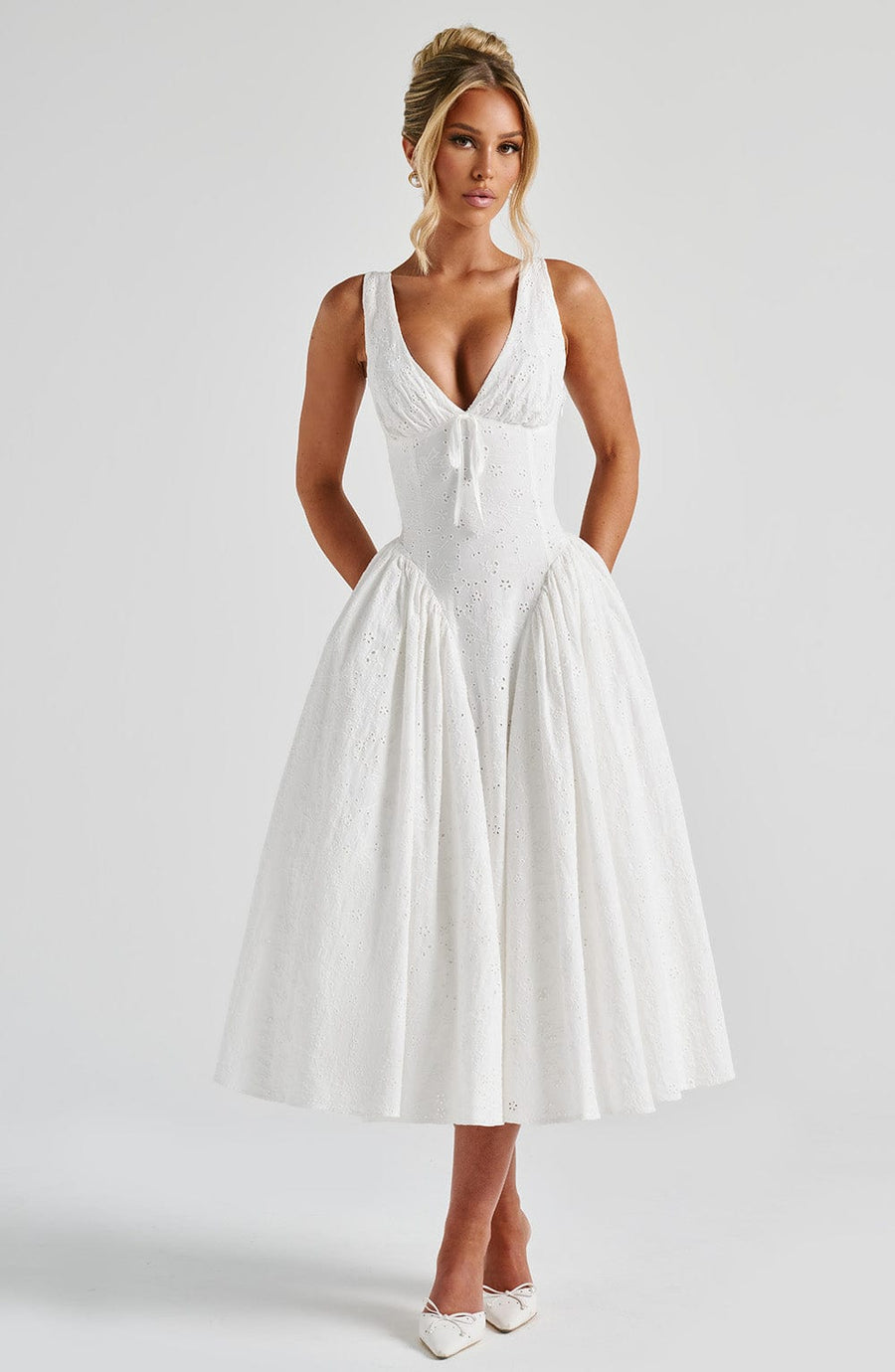 Zoe Midi Dress - Ivory