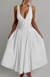 Zoe Midi Dress - Ivory