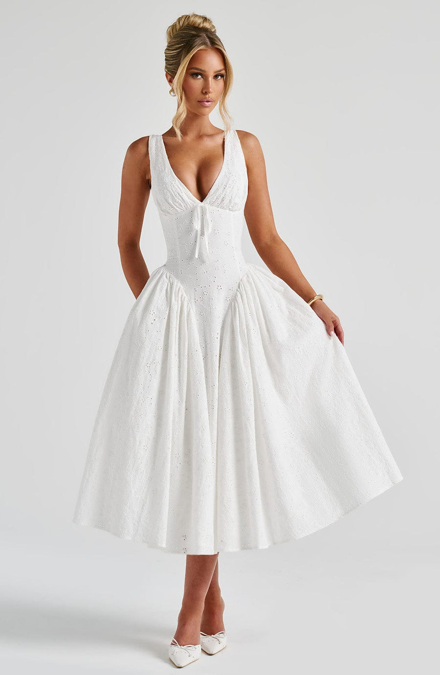 Zoe Midi Dress - Ivory